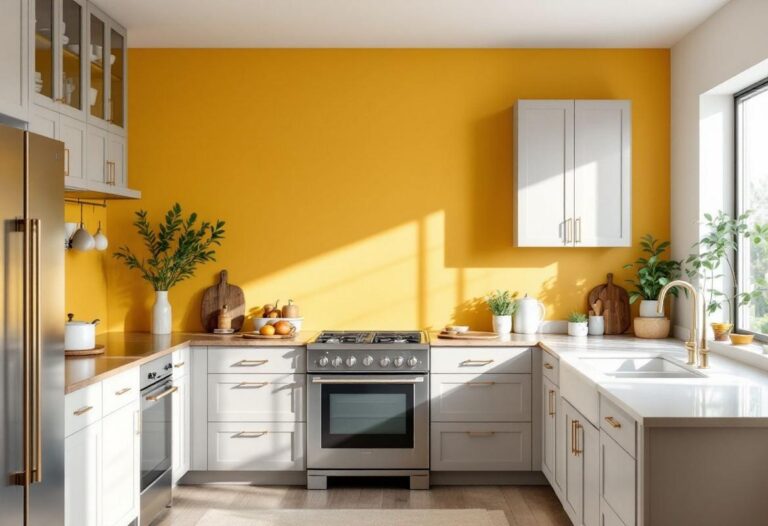 Quel mur peindre en couleur dans une cuisine ?