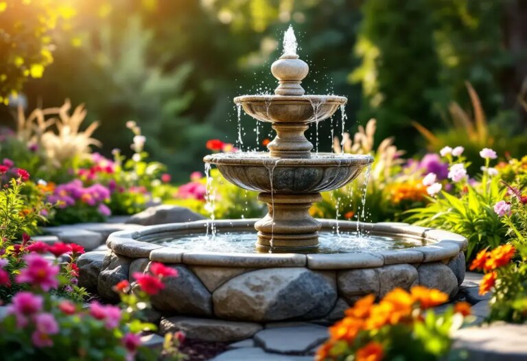 Fabriquer une fontaine de jardin en pierre facilement