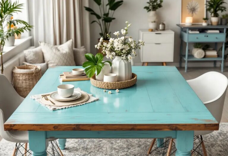 Idée de couleur pour repeindre une table en bois