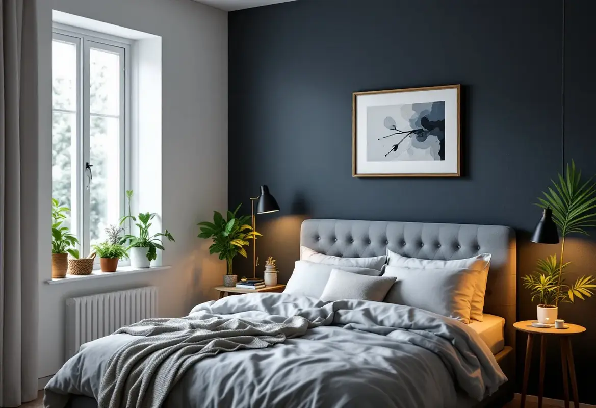 Quel mur peindre en foncé dans une chambre ?