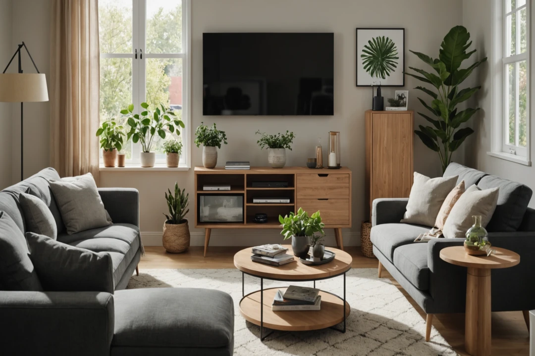 Idées créatives pour un coin TV harmonieux dans le salon